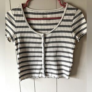 American Eagle Button-Up Women's Top Semi - Cropped